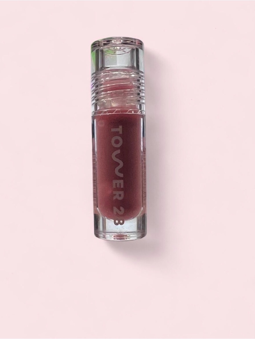 Tower 28 Lip Gloss in shade Pistachio.